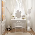 Internet red wind dressing table bedroom 3d model
