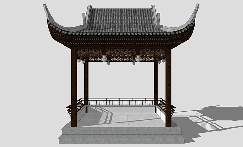 Chinese-style pavilion 3d model