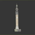 Tall Clock Tower Building With Square Base And Spire Top Structure