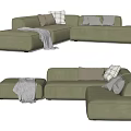 Modern Multiplayer Sofa 3d model