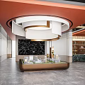 Modern Luxury Real Estate Sales Office Interior With Property Sand Table And Elegant Space Design