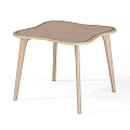 Foldable Light Wood Dining Table With Simple Design And Hexagonal Tabletop 3d model