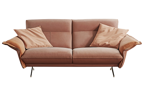 Leather double sofa Modern double sofa 3d model