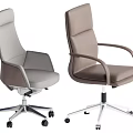 Modern Office Chairs With Gray And Brown Upholstery Armrests Swivel Base And Wheels Design