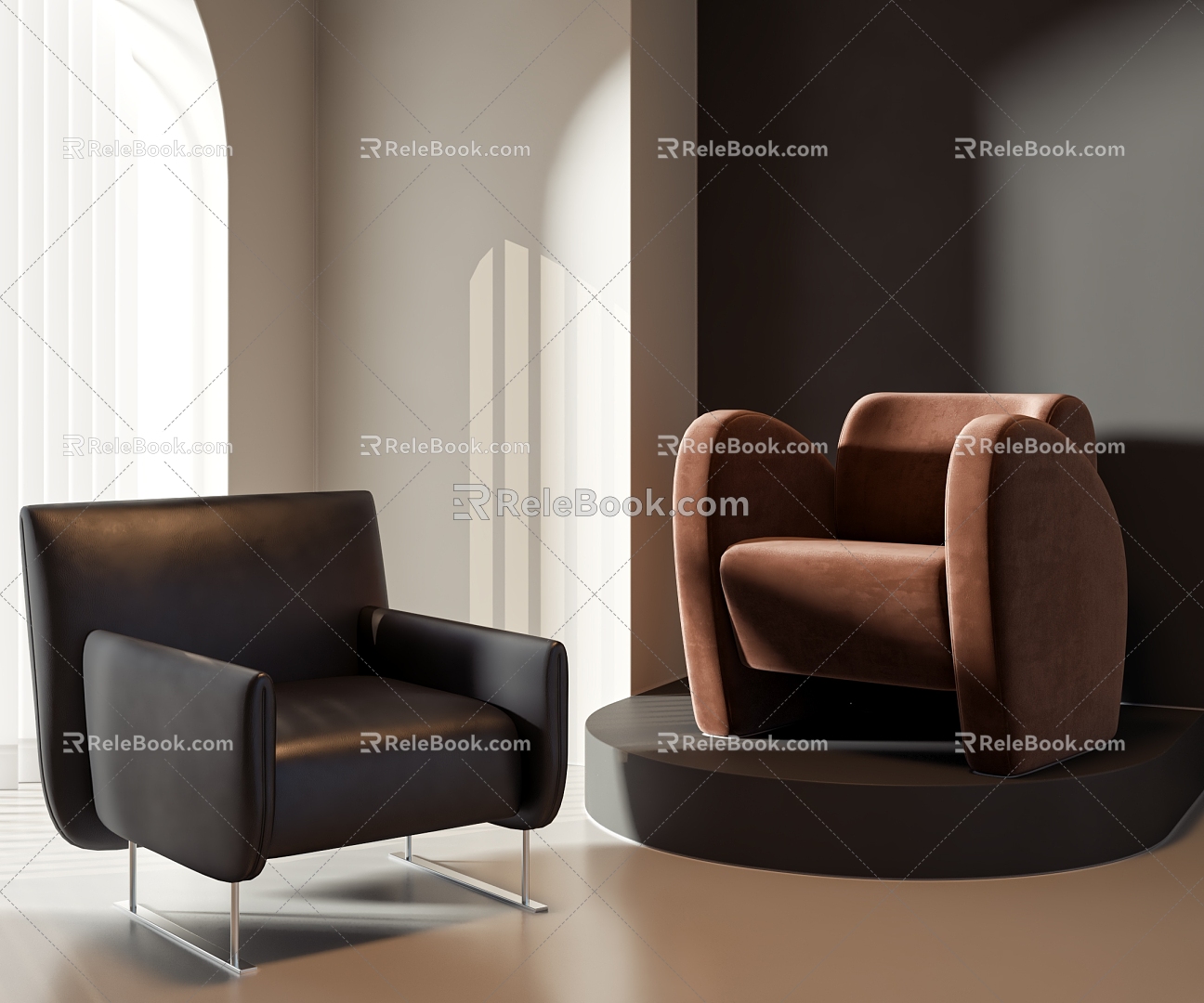 Modern Single Sofa Leisure Chair 3d model