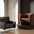 Modern Single Sofa Leisure Chair 3d model