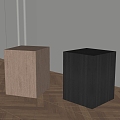 Single Stool Solid Wood Stool 3d model