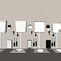Modern Wall Mounted Toilets With Water Tanks And Bathroom Fixtures In Home Design