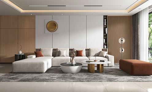 Light Luxury Living Room 3d model