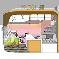 YOU Brand Specialty Store Interior Design With Display Area Seating And Digital Screen