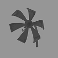 Black Multi Blade Fan Impeller Assembly For Industrial Mechanical Systems 3d model