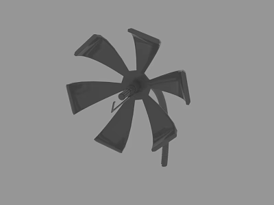 Black Multi Blade Fan Impeller Assembly For Industrial Mechanical Systems 3d model
