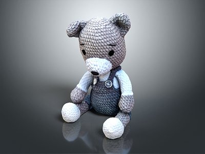 Modern Teddy Bear Muppet Bear 3d model