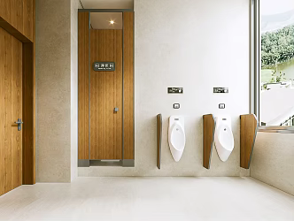 Office toilet urinal sensor squatting pan 3d model