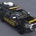Black Police Truck With Roof Equipment And Alameda County Markings