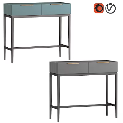 Modern Sleek Dining Table With Metal Frame And Wooden Top Design 3d model