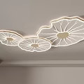 Modern lamp combination lotus leaf lamp art lamp ceiling lamp literature study lamp simple ceiling lamp combination 3d model
