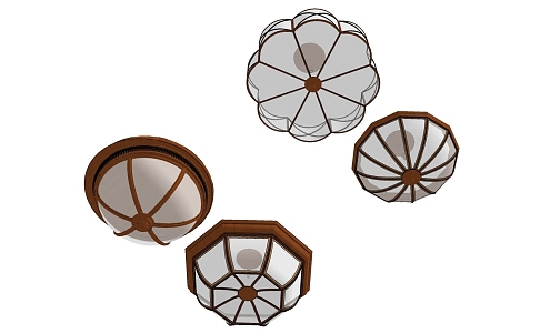 Decorative metal ceiling lamp pattern ceiling lamp 3d model