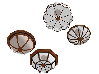 Decorative metal ceiling lamp pattern ceiling lamp 3d model