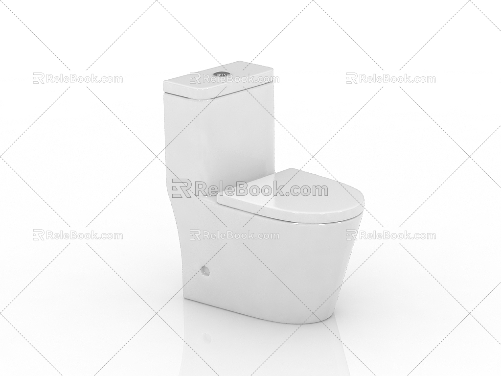 Modern toilet seat 3d model