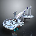 Futuristic Sci Fi Flying Vehicle With Speed Label And Fan Structure Design 3d model