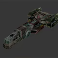 Futuristic Sci Fi Spaceship 3D Model With Complex Industrial Design And Detailed Structure 3d model