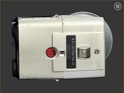 Vintage DTL Tester Electronic Device With Silver Case Red Button And Knob 3d model