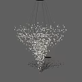 Stylish Modern Crystal Chandelier with Sparkling Hanging Crystals Unique Structure and Elegant Design