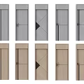 Modern Swing Doors Featuring Various Panel Designs And Color Options Collection 3d model