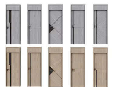 Modern single door combination 3d model