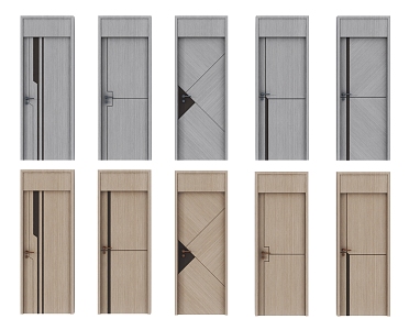 Modern single door combination 3d model