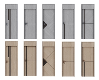 Modern single door combination 3d model