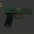 Modern Beretta M9 Handgun With Metallic Finish And Ergonomic Black Grip