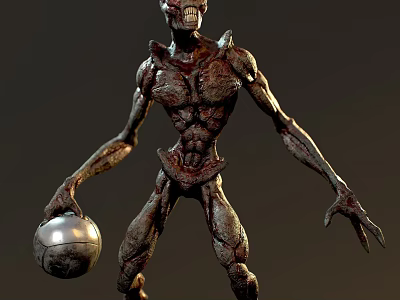Game Role Game Character Demon Evil Skeleton Skin 3d model