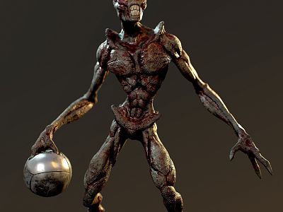 Game Role Game Character Demon Evil Skeleton Skin 3d model