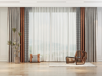 Modern Curtains 3d model