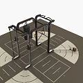 Heavy Duty Multi functional Sports Training Rack With Barbell And Kettlebell On Gym Floor Mat
