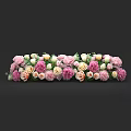 Colorful Mixed Flowers Garland With Pink White Yellow Blooms For Decorative Use