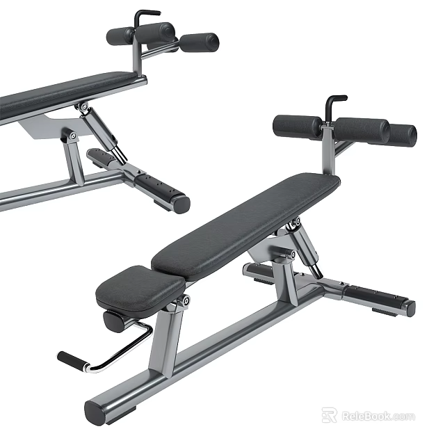 Adjustable Weight Bench For Home Gym With Metal Frame And Comfortable Padding 3d model