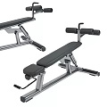 Adjustable Weight Bench For Home Gym With Metal Frame And Comfortable Padding 3d model