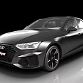 Audi Black Sedan With Sporty Front Grille And Alloy Wheels Design