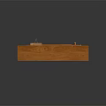 Wooden Door With Glass Panel And Natural Wood Grain Texture For Home Interior