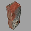Red Gray Weathered Brick Material for Building Exterior Wall Construction 3d model