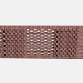 Modern Red Brick Feature Wall With Hollowed Out Geometric Patterns And Decorative Design 3d model