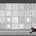 Lattice Windows With Various Intricate Patterns Displayed In Wall And Light Shadow Effects
