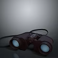 Exploring Natural Scenery With Brown Binoculars Featuring Blue Lenses And Black Strap