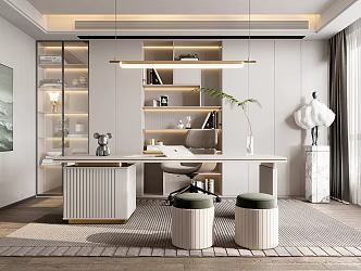 Modern study 3d model