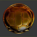 Golden Football Trophy With Soccer Ball Top And FIFA World Cup Base