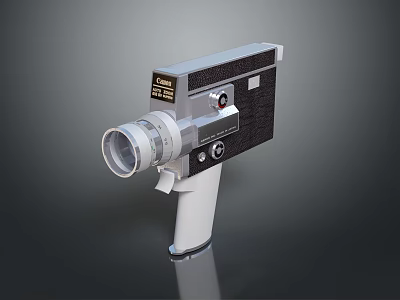 Vintage Computer Equipment With Classic Lens And Retro Control Design Features 3d model