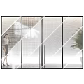 Double Doors Modern Interior Design With Clear Glass Panels And Sleek Metal Frames